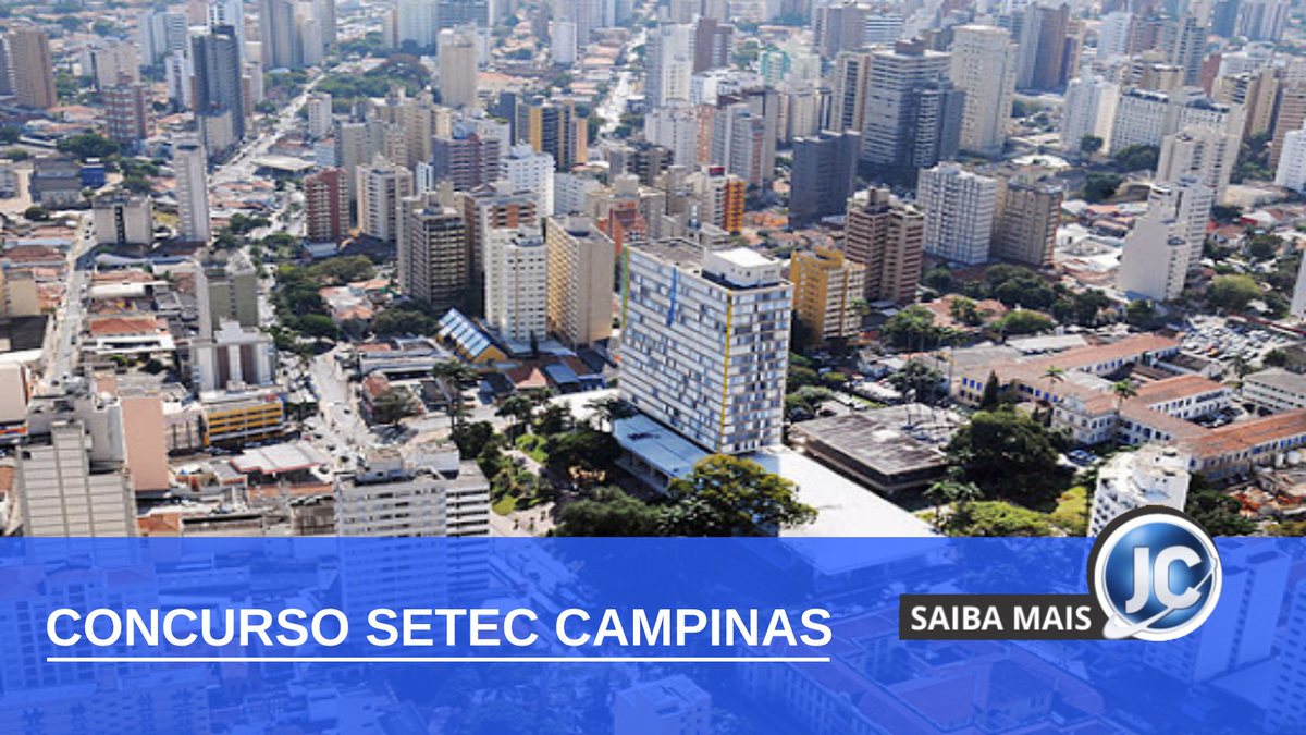 Concurso Setec Campinas: vista aérea do município de Campinas