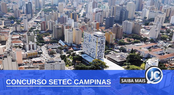 Concurso Setec Campinas: vista aérea do município de Campinas - Divulgação