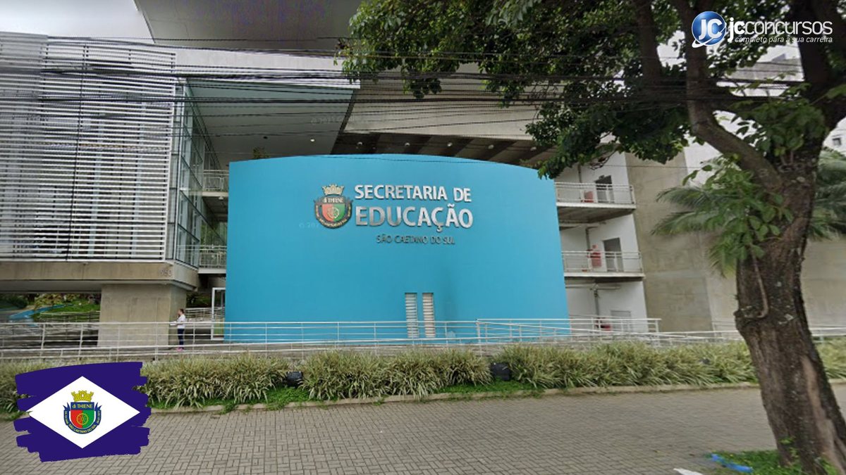 Processo seletivo de São Caetano do Sul SP: fachada do prédio da Secretaria de Educação