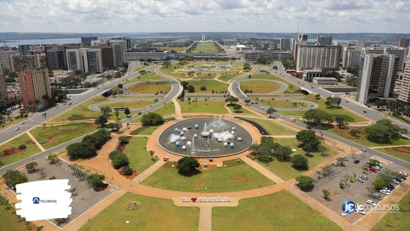 Concurso da Telebras: vista panorâmica da capital federal, onde fica a sede da estatal