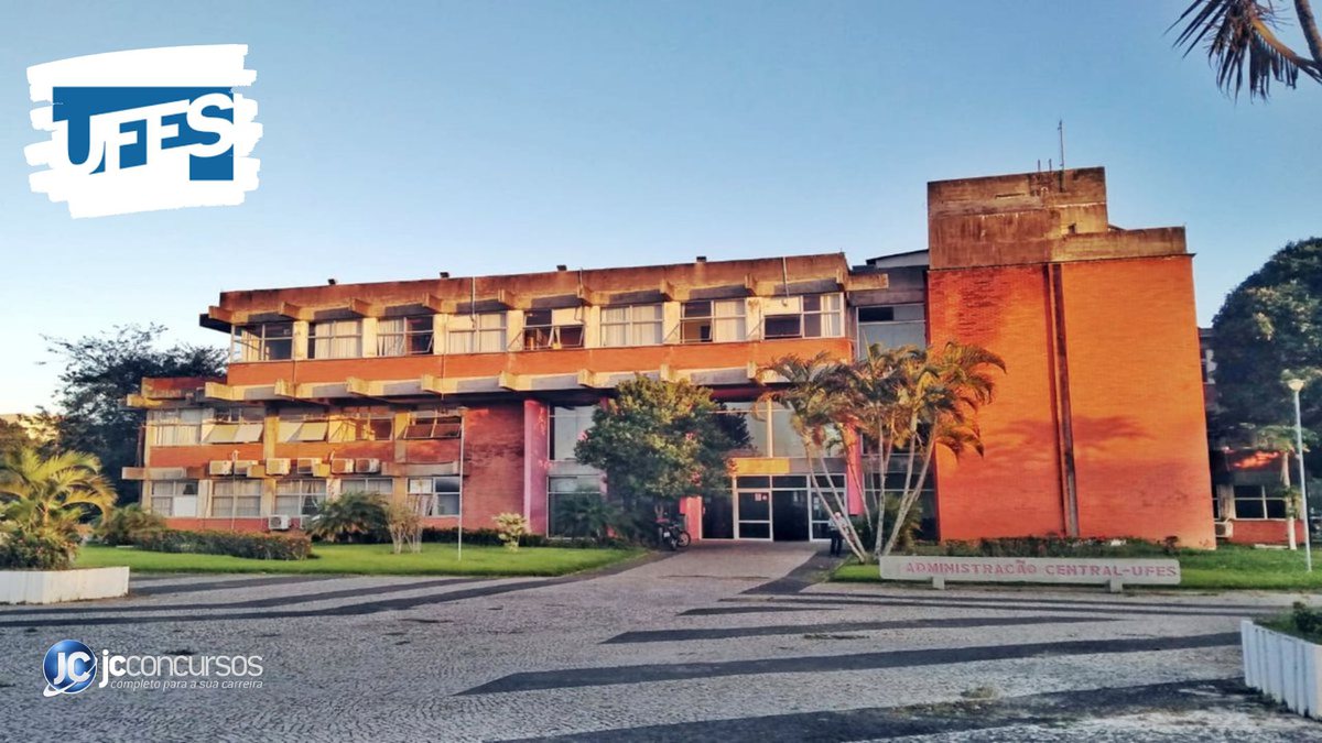 Concurso da Ufes: prédio da reitoria da Universidade Federal do Espírito Santo, em Vitória