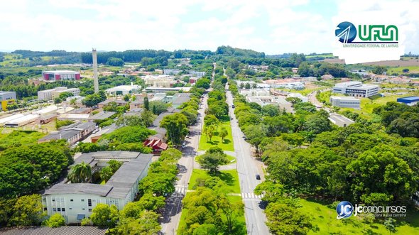 Concurso da Ufla: vista aérea do câmpus da Universidade Federal de Lavras - Divulgação
