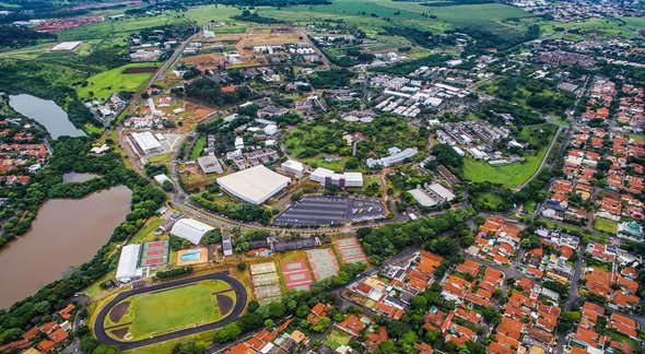 Concurso da Unicamp: vista aérea de câmpus da Universidade Estadual de Campinas - Divulgação