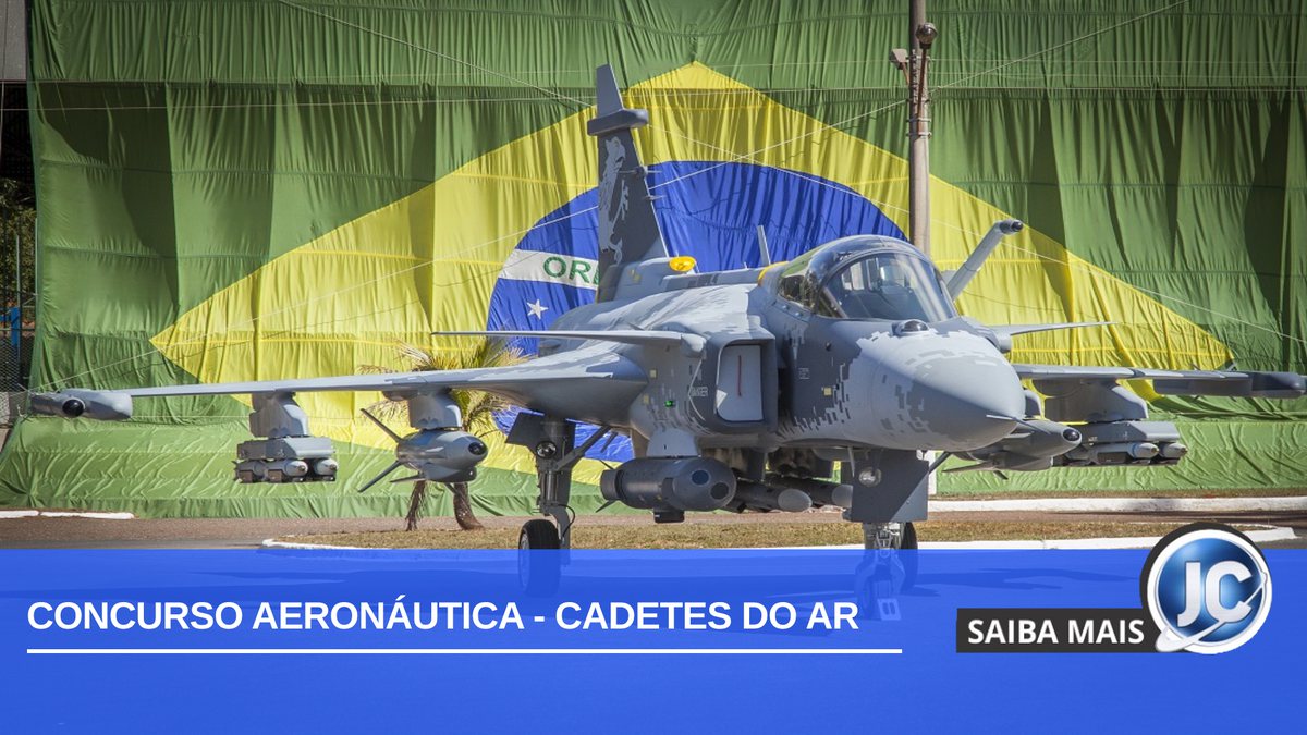 Concurso Aeronáutica: aeronave da Força Aérea Brasileira estacionada em hangar