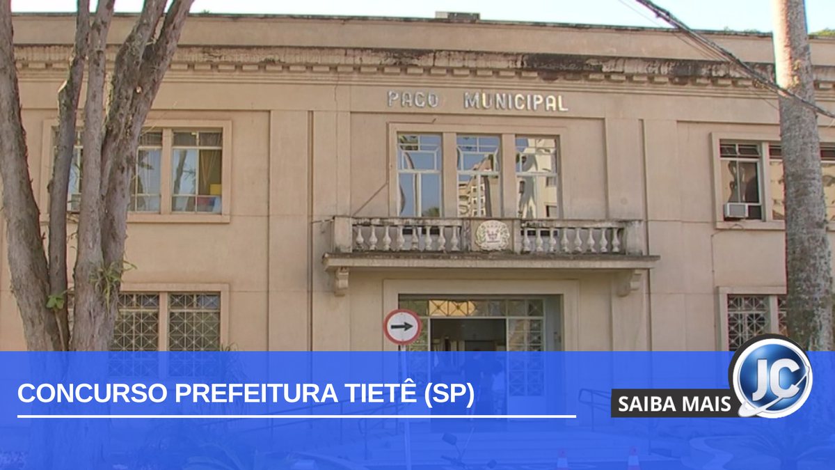 Concurso Prefeitura Tietê SP: fachada do Paço Municipal