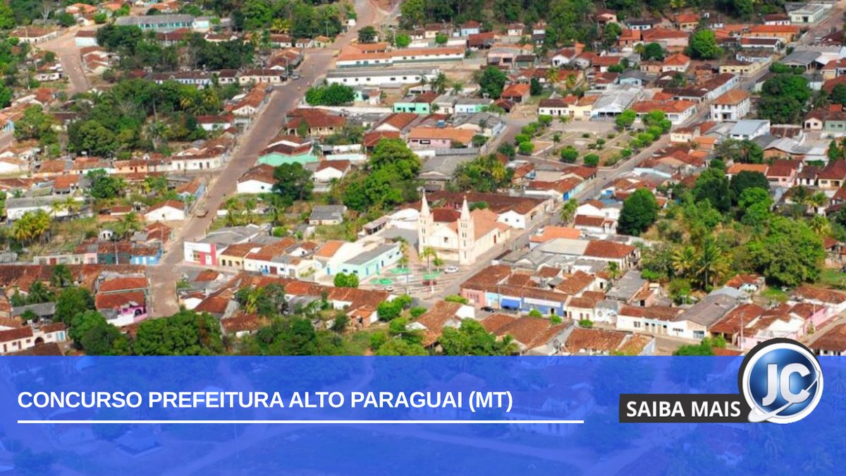 Concurso Prefeitura Alto Paraguai MT: vista aérea da cidade