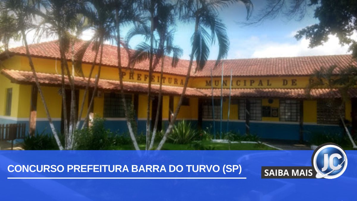 Concurso Barra do Turvo SP: fachada da Prefeitura
