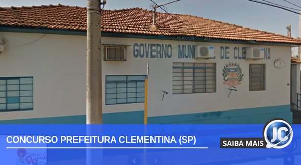 Concurso Prefeitura Clementina SP: imagem da fachada da prefeitura - Google