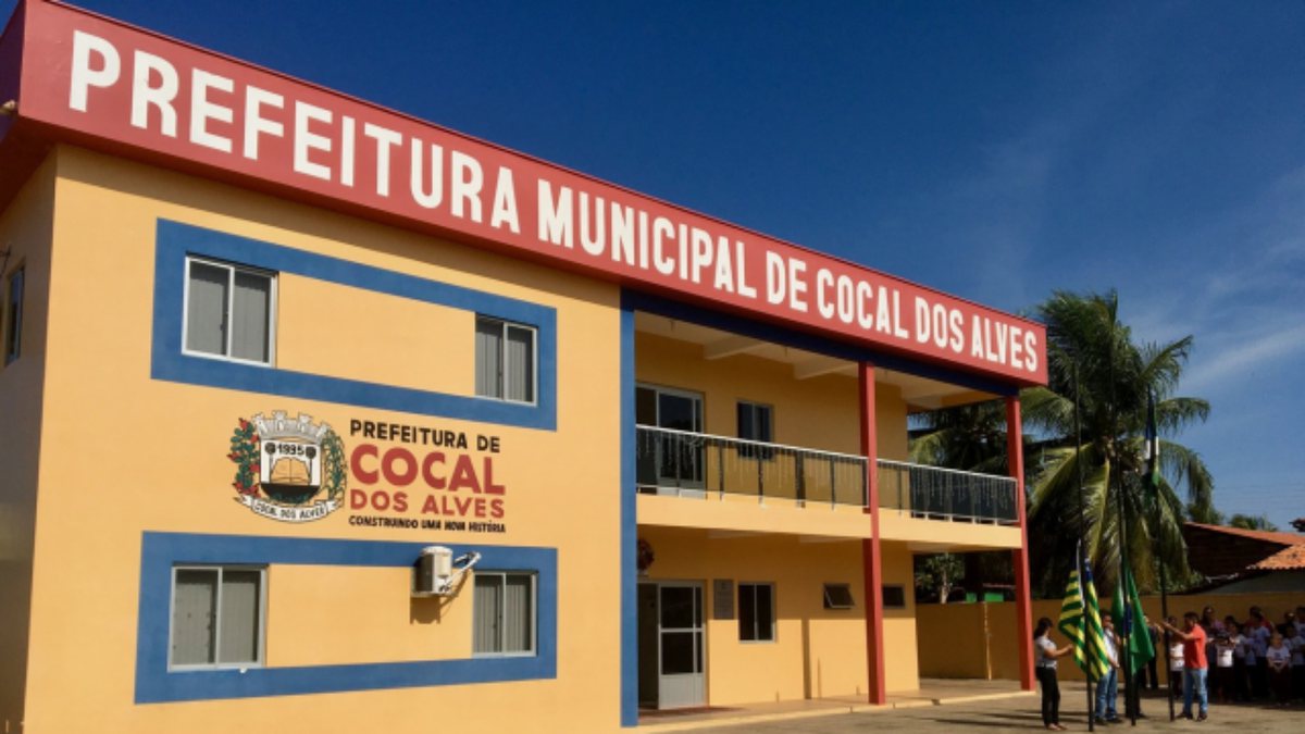 Concurso Prefeitura Cocal dos Alves: fachada nova da Prefeitura