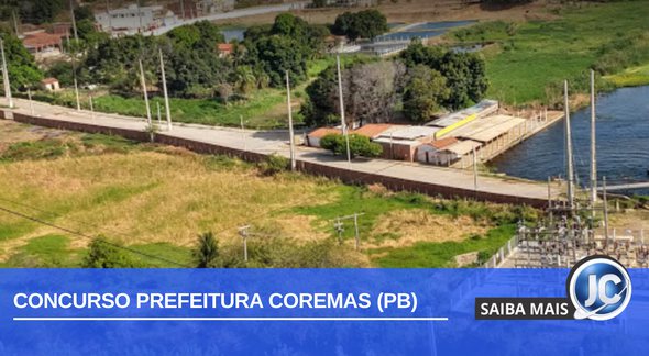 Concurso Prefeitura Coremas PB: vista aérea da cidade - Divulgação