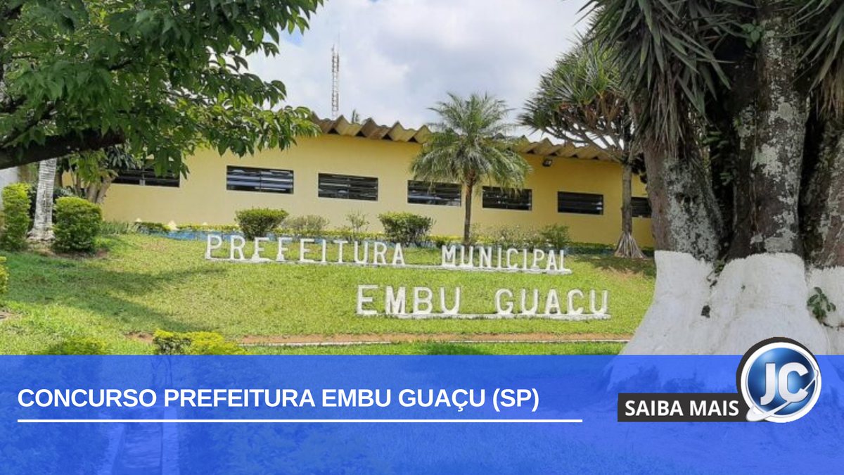 Concurso Prefeitura Embu Guaçu SP: fachada da Prefeitura