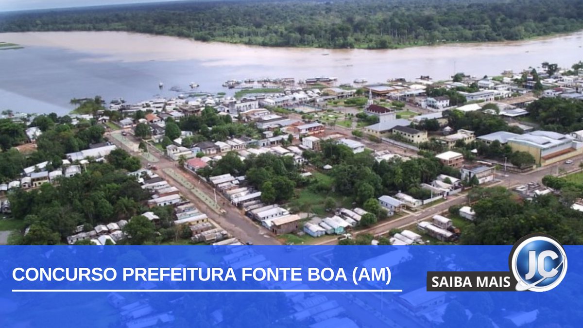 Concurso Prefeitura Fonte Boa AM: imagem aérea da cidade