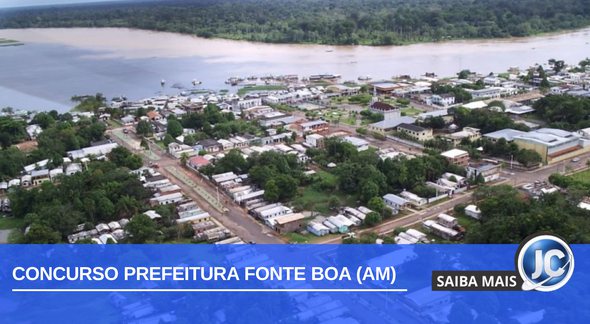 Concurso Prefeitura Fonte Boa AM: imagem aérea da cidade - Divulgação