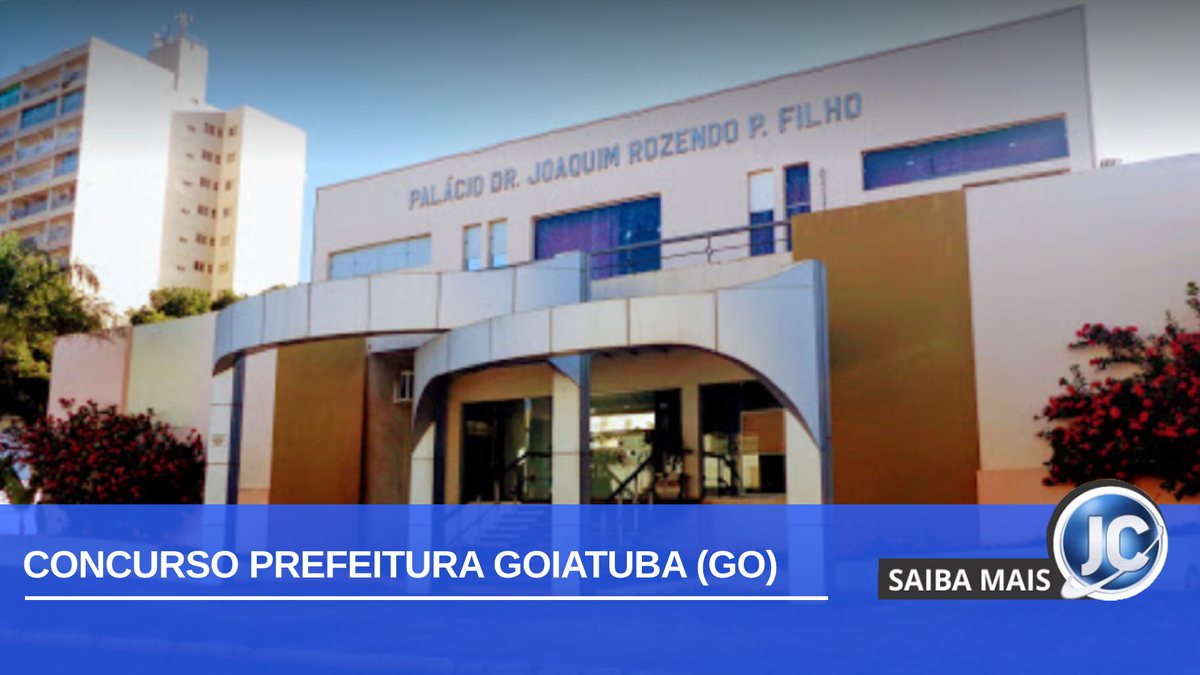 Concurso Prefeitura Goiatuba GO: fachada do Palácio Dr. Joaquim Rozendo P. Filho