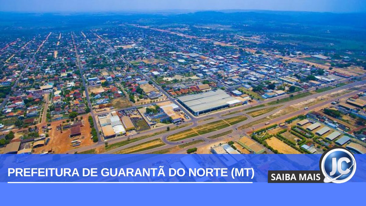 Concurso Prefeitura Guarantã do Norte MT: imagem aérea da cidade