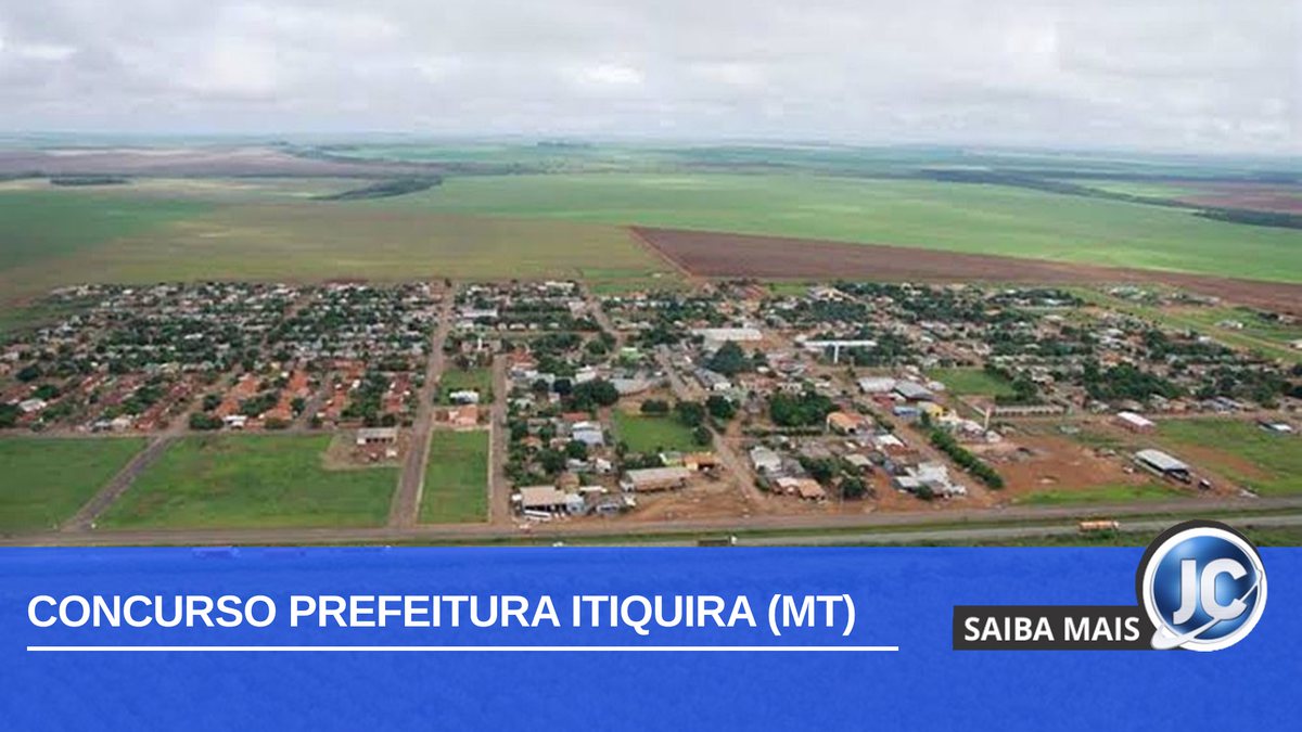 Concurso Prefeitura Itiquira MT: imagem aérea da cidade