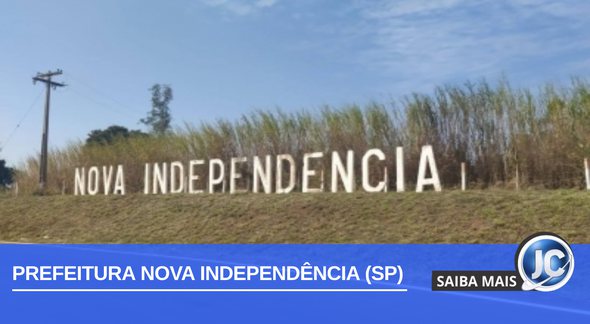 Concurso Prefeitura Nova Independência: imagem da entrada da cidade - Divulgação