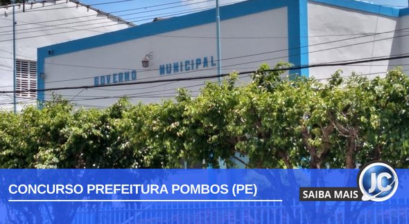 Concurso Prefeitura Pombos PE: fachada do paço municipal - Divulgação