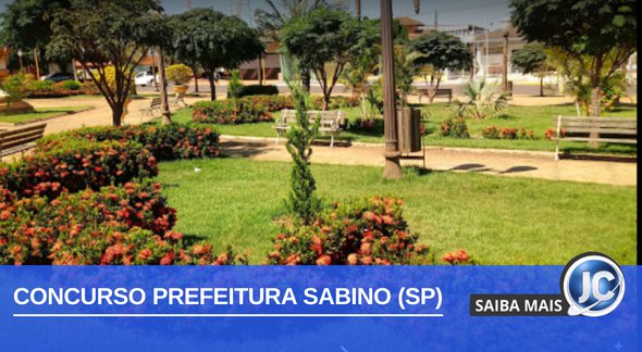 Concurso Prefeitura Sabino: imagem dos jardins da cidade - Divulgação