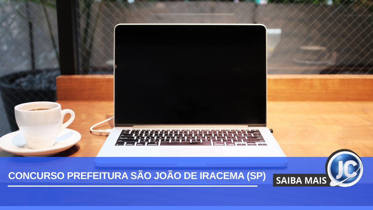 Concurso Prefeitura São João de Iracema SP: computador e café