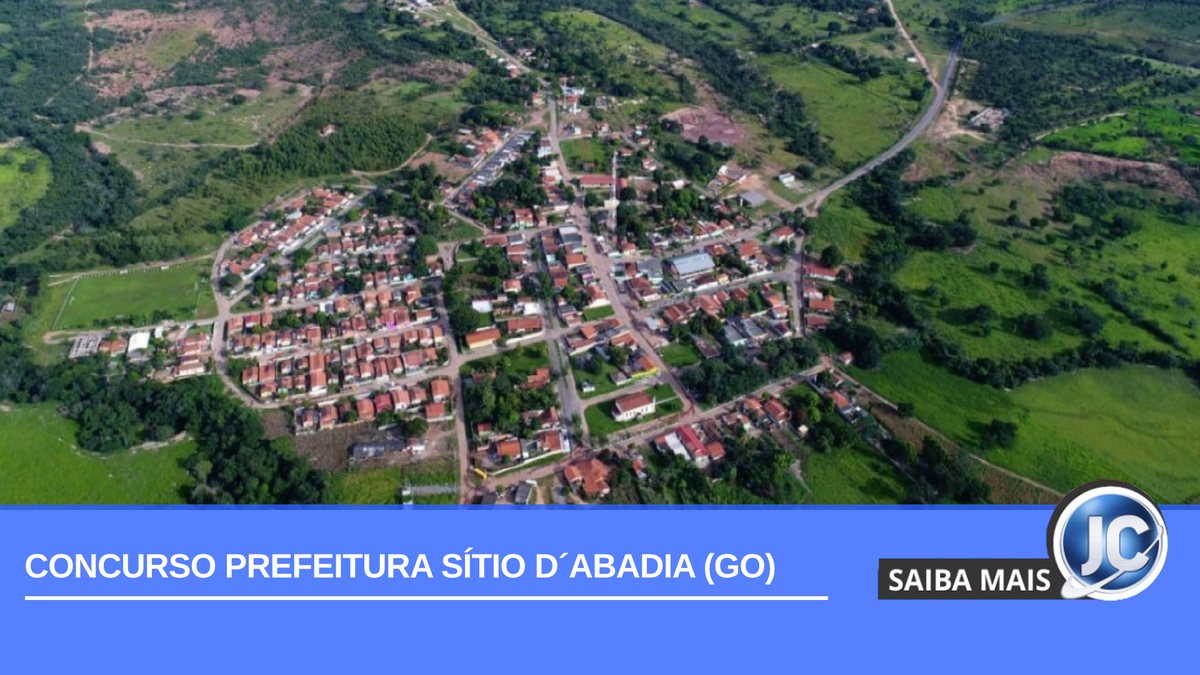 Concurso Prefeitura Sítio d´Abadia GO: imagem aérea da cidade