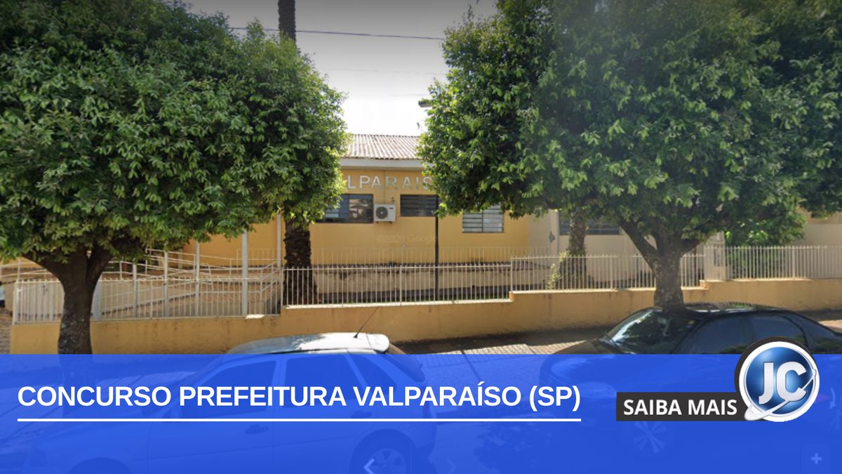 Concurso Prefeitura Valparaíso SP: fachada da Prefeitura