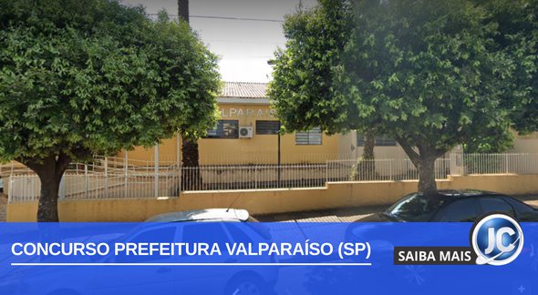 Concurso Prefeitura Valparaíso SP: fachada da Prefeitura - Google