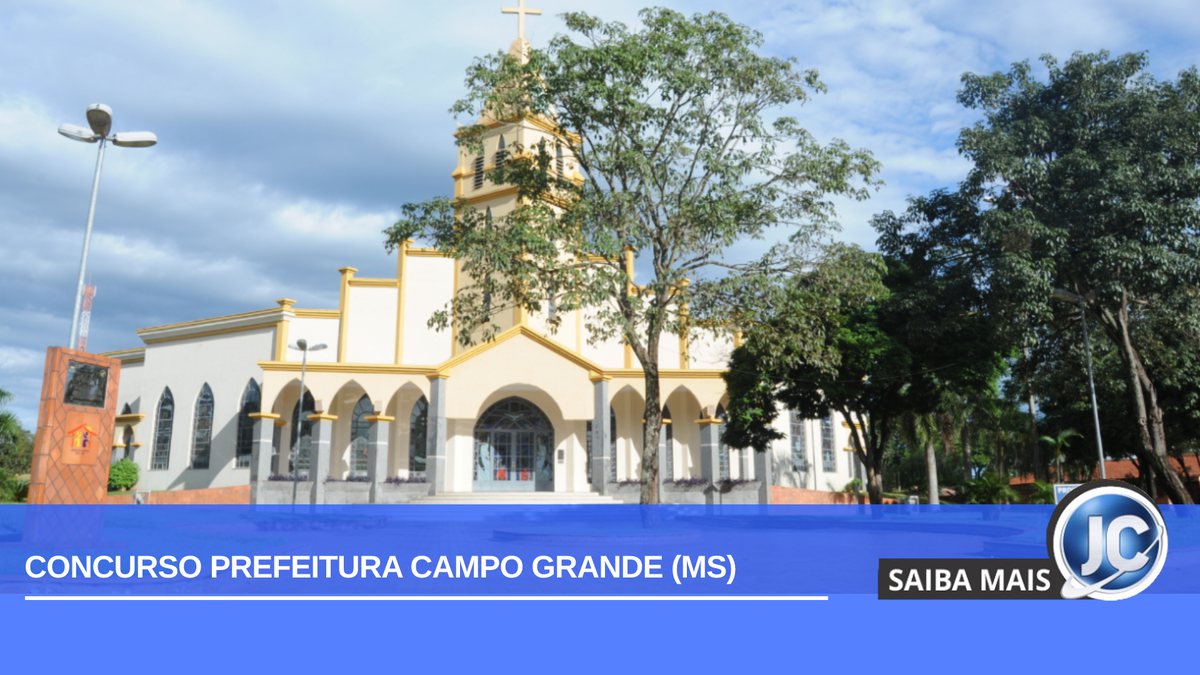 Concurso Prefeitura Campo Grande: fachada da igreja da cidade