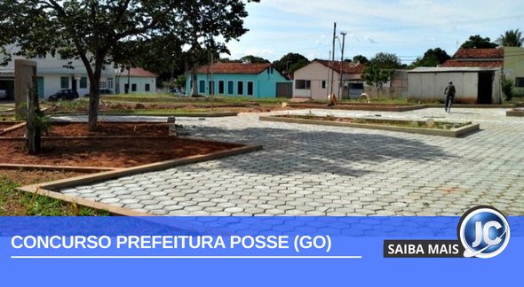 Concurso Prefeitura Posse GO: praça principal da cidade - Divulgação