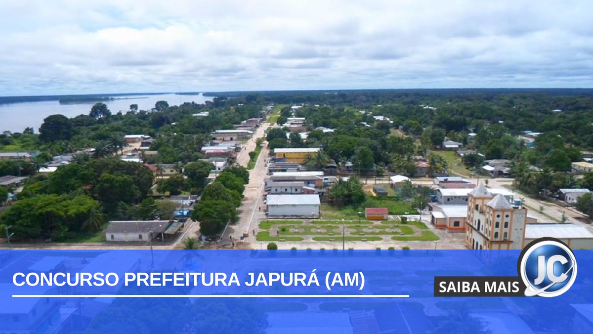Concurso Prefeitura Japurá AM: vista da cidade no estado do Amazonas
