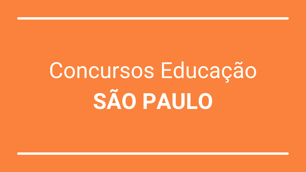 Concursos da área de educação em São Paulo