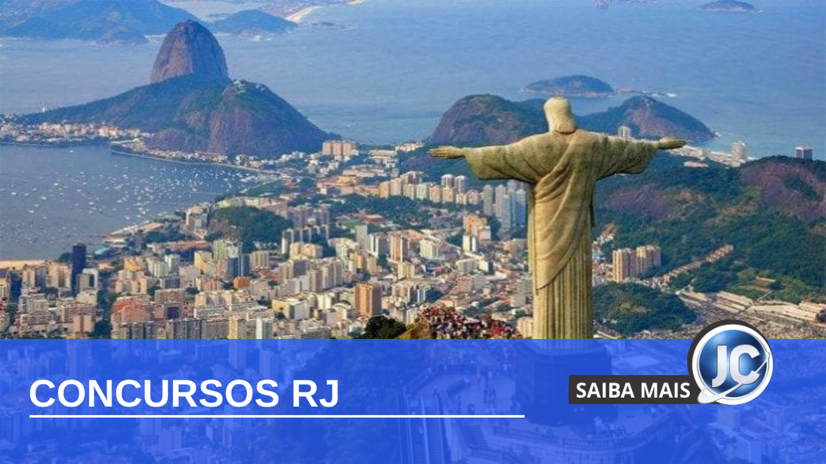 Concursos RJ: Vista do Cristo Redentor no Rio de Janeiro