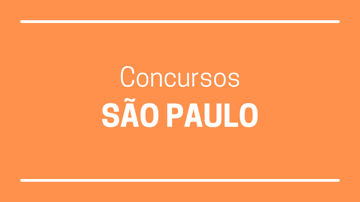 Concursos previstos em São Paulo