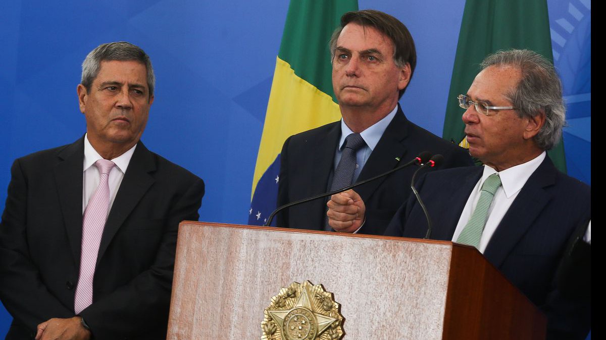 Paulo Guedes, Braga Neto e presidente Jair Bolsonaro