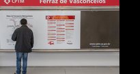 Concurso Prefeitura Ferraz de Vasconcelos: homem na estação de trem de Ferraz de Vasconcelos - Divulgação