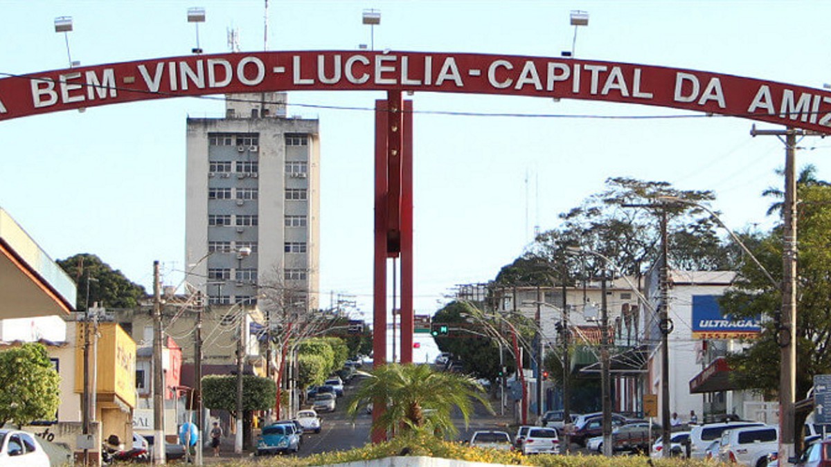 Portal de entrada de Lucélia, no interior paulista