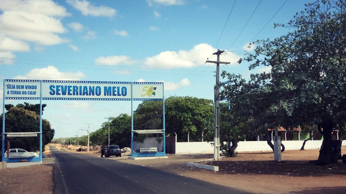 Portal de entrada do município de Severiano Melo, no Rio Grande do Norte