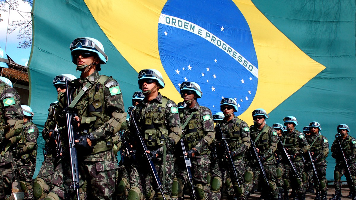 Apresentação dos soldados do Exército Brasileiro