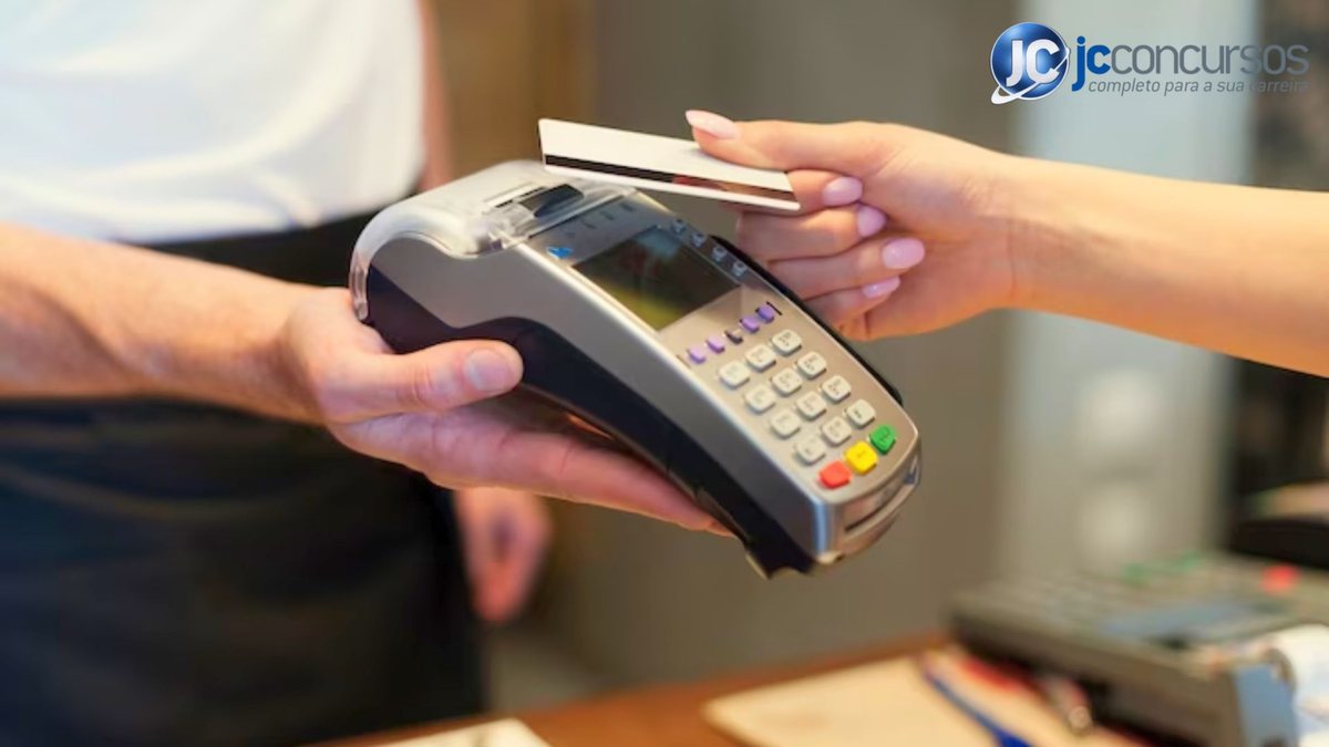 Máquina de cartões de crédito e débito