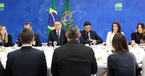 Presidente Bolsonaro em café da manhã com jornalistas - Marcos Corrêa/PR