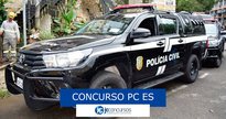 Concurso PC ES: viatura da PC ES - Divulgação