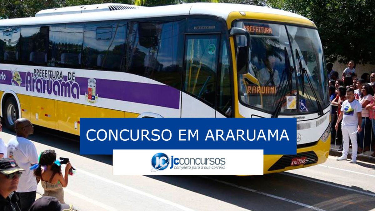 Concurso Prefeitura de Araruama: ônibus do órgão
