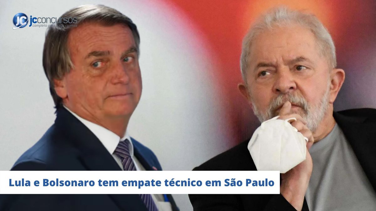 Confira a porcentagem de Lula e Bolsonaro na pesquisa do Insituto Ideia