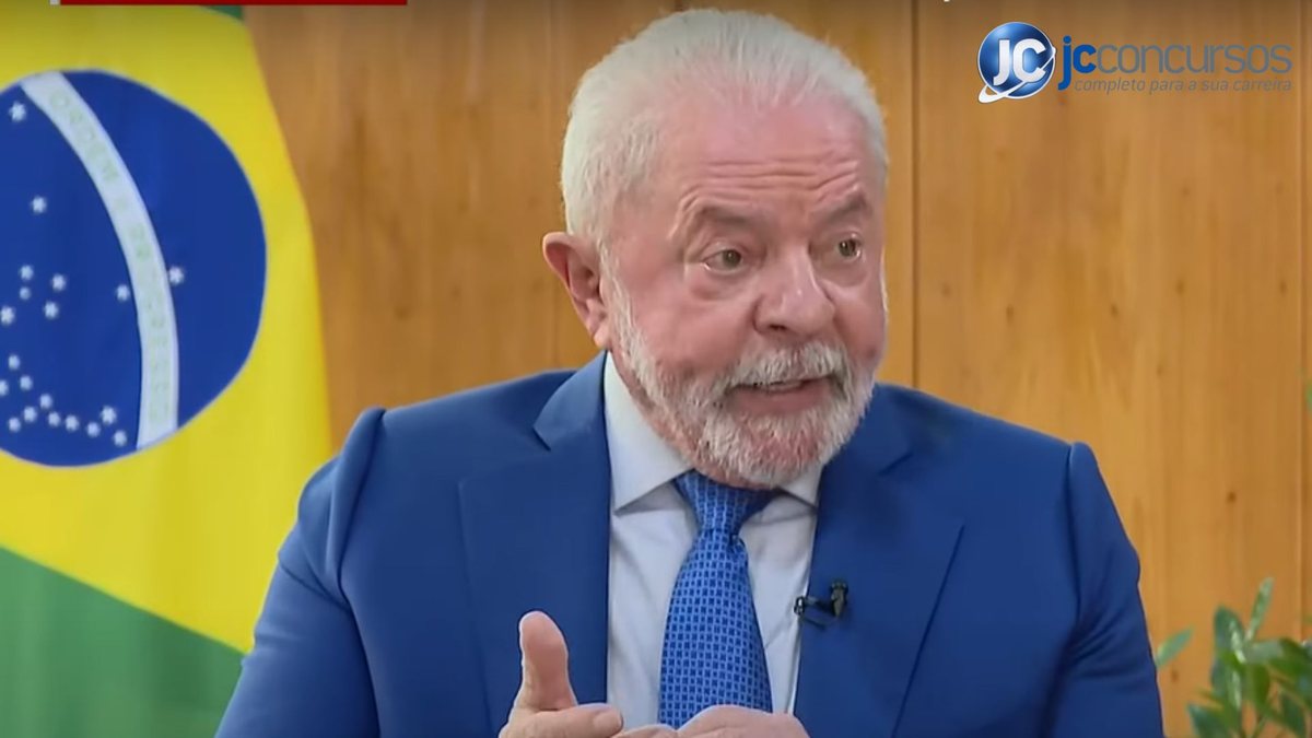 Presidente Luiz Inácio Lula da Silva (PT) durante entrevista