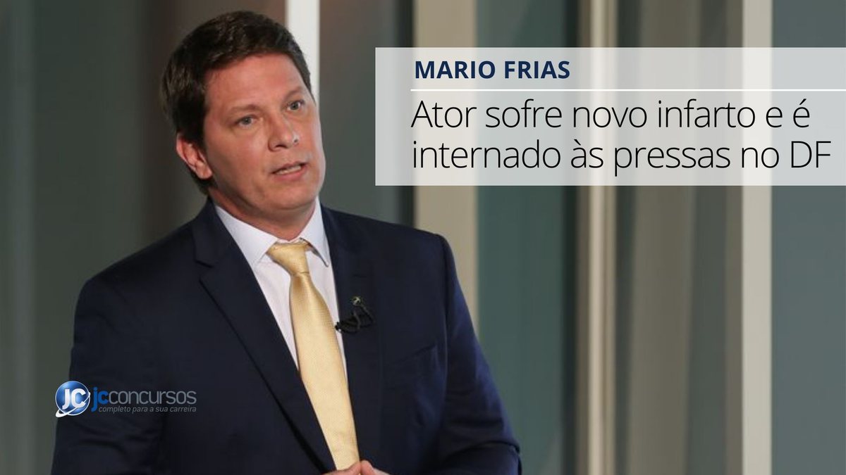 Ator Mario Frias de terno e gravata. | Foto: Agência Brasil