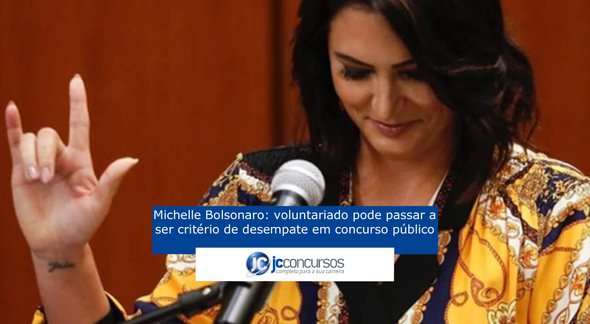 Concurso público: Michelle Bolsonaro - Divulgação