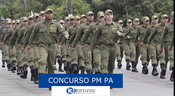 Concurso PM PA: soldados da PM marchando - Divulgação
