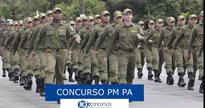 Concurso PM PA: soldados da PM marchando - Divulgação
