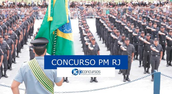 Concurso PM RJ: batalhão de soldados da PM RJ - Divulgação
