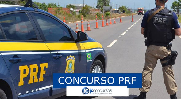 Concurso PRF: policial e viatura da PRF - Divulgação